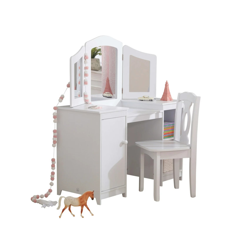 KidKraft Deluxe Kids Vanity Set with Mirror & Reviews Wayfair